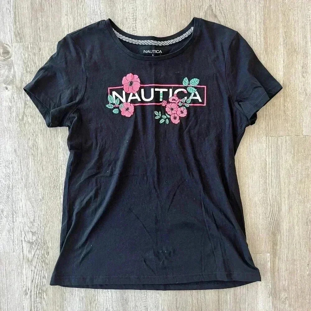 Womens Nautica Black Tshirt - L